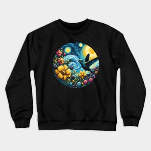 starry night hummingbird Crewneck Sweatshirt